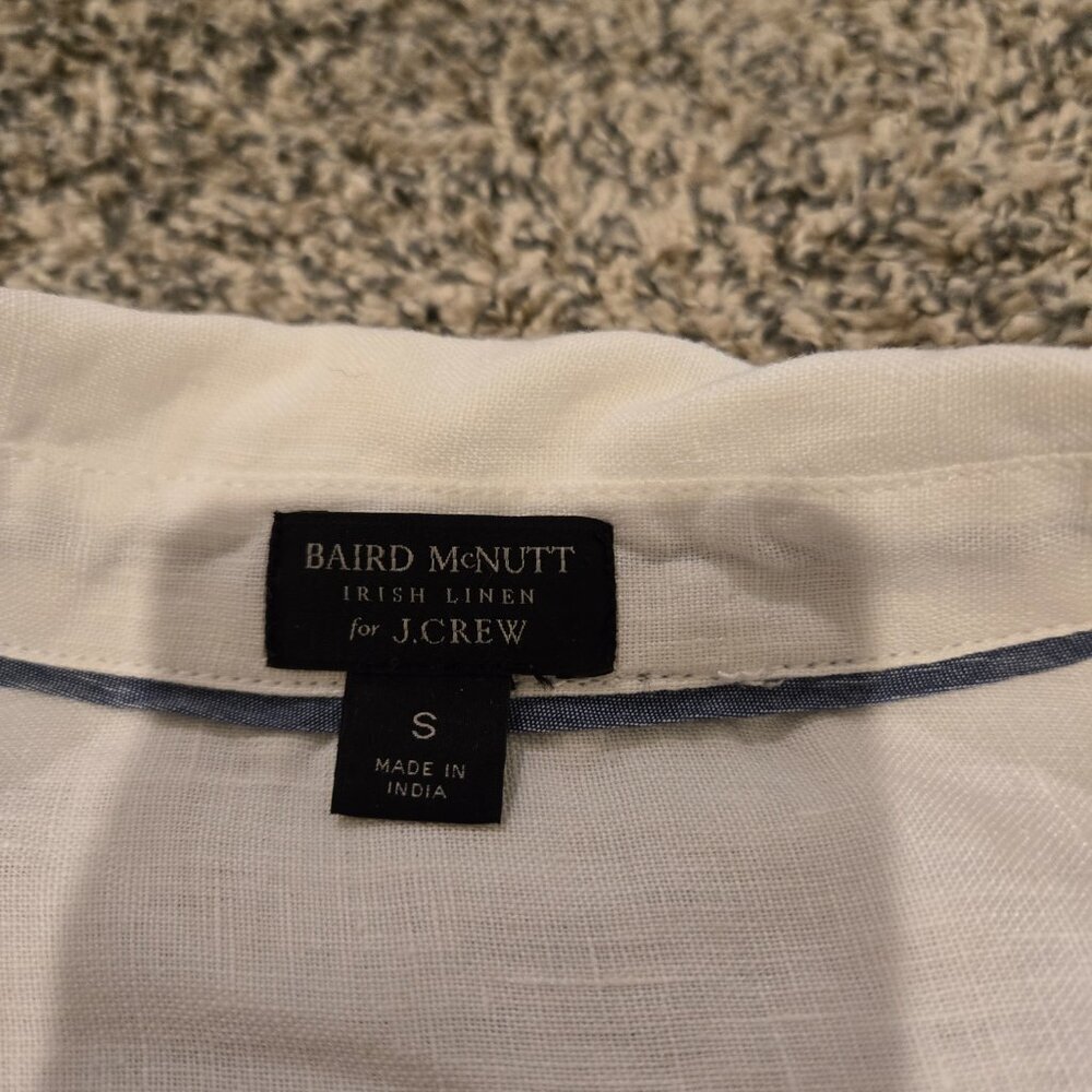 J Crew Baird McNutt Irish Linen Short Sleeved Shirt Dress White S - Picture 3 of 5